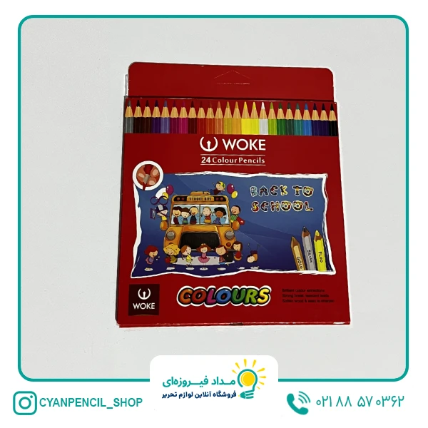 مداد رنگی ۲۴ رنگ وک جعبه کاغذی