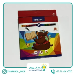 مداد رنگی ۲۴ رنگ پیکاسو جعبه مقوایی